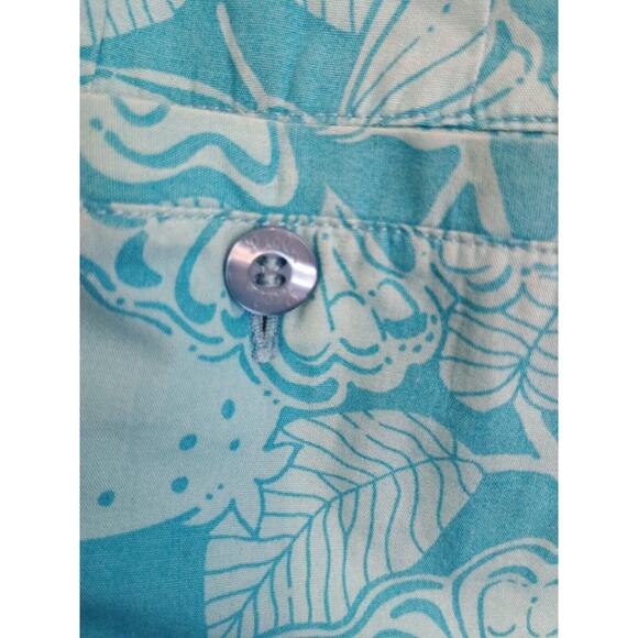 Lilly Pulitzer Skirt Women's 4 Blue Floral Hawaiian Tropical Beachy Summer Girl - Picture 5 of 5